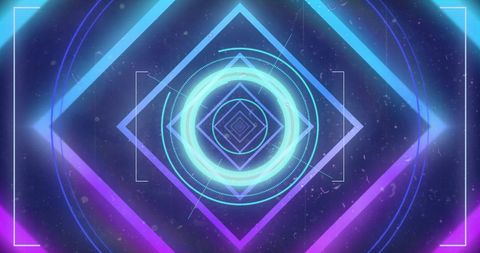 futuristic glowing shapes hologram with digital effects - Download Free Stock Images Pikwizard.com