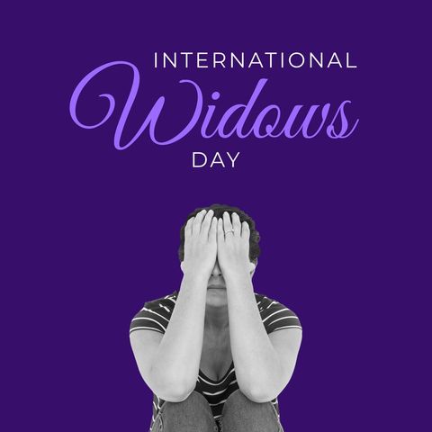 international widows day awareness with troubled woman - Download Free Stock Templates Pikwizard.com