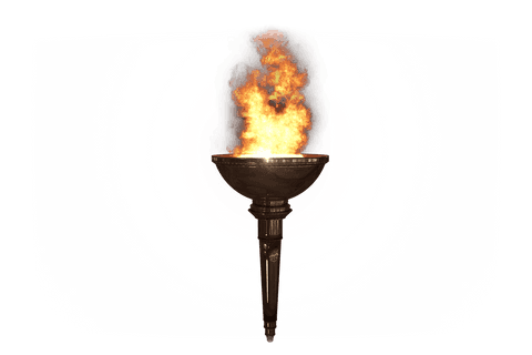 transparent fiery sports torch on white background - Download Free Stock Videos Pikwizard.com