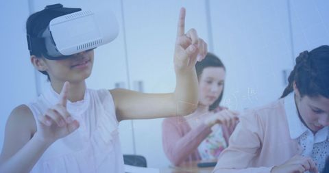 Schoolchildren Engaged in Educational Virtual Reality Experience - Download Free Stock Images Pikwizard.com