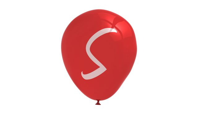 Red Balloon Letter S Transparent Vector Isolated on Transparent Background - Download Free Stock Videos Pikwizard.com