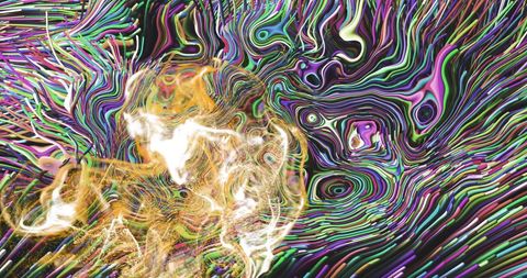 Abstract Glowing Mesh Over Multicolored Wavy Background - Download Free Stock Images Pikwizard.com