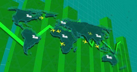 Global transport logistics with futuristic green technology