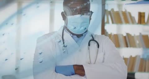 Futuristic Medical Technology with Confident Doctor