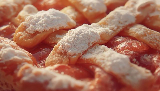 Delicious Lattice-Top Pastry with Sweet Sugar Dusting