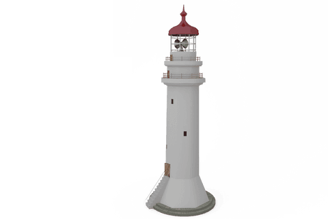transparent white lighthouse on isolated background - Download Free Stock Videos Pikwizard.com