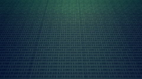 Flow of Binary Digital Code Silhouetted Exposure