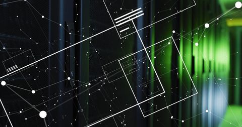Abstract Digital Network in Modern Data Center - Download Free Stock Images Pikwizard.com