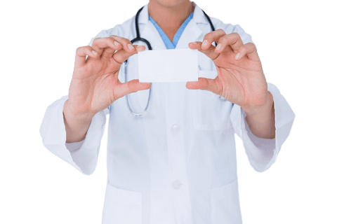 Doctor Holding Blank Card Transparent Background Medical Communication - Download Free Stock Videos Pikwizard.com