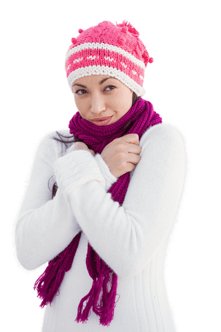 smiling woman in winter outfit on transparent background - Download Free Stock Videos Pikwizard.com