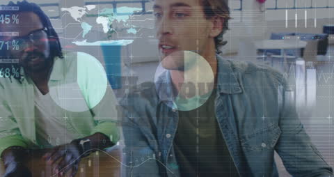 Digital Interface Business Meeting with Diverse Professionals