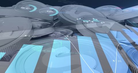 Digital financial analysis on us dollar coins