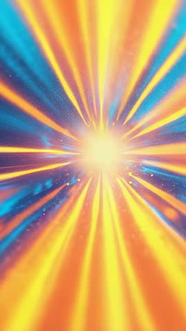 Activating Energy Orb Intensifying Light Beams Creating Futuristic Digital Tunnel