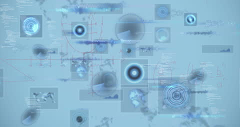 Mathematical and Data Animations on Geometric Background