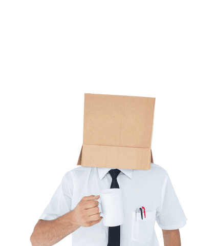 anonymous businessman with head in box, transparent background - Download Free Stock Videos Pikwizard.com