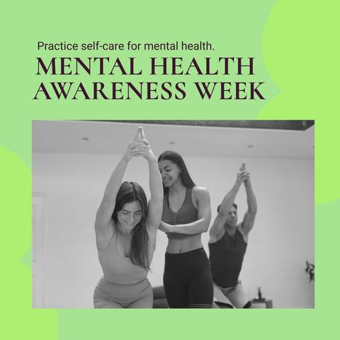 group yoga session promoting mental health awareness week - Download Free Stock Templates Pikwizard.com