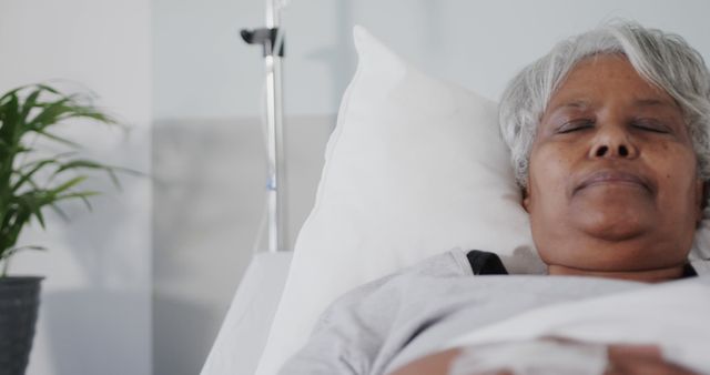 African American Woman Resting in Hospital Bed - Download Free Stock Images Pikwizard.com