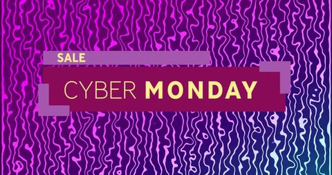 Cyber Monday Sale Banner with Vibrant Neon Design