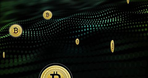 Bitcoin Currency Icons and Data Innovation in Digital Space - Download Free Stock Images Pikwizard.com