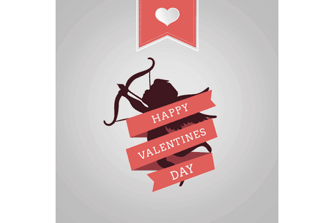 valentine's day cupid with heart vector on transparent background - Download Free Stock Videos Pikwizard.com