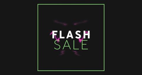 Flash Sale Text with Futuristic Neon Glow - Download Free Stock Images Pikwizard.com