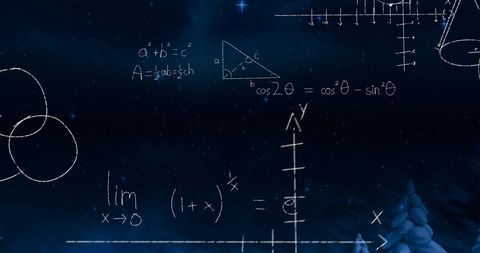 mathematical formulas visualized on cosmic background - Download Free Stock Images Pikwizard.com