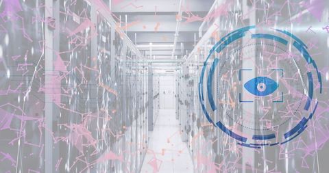 Digital Eye Overseeing Data Center Infrastructure - Download Free Stock Images Pikwizard.com