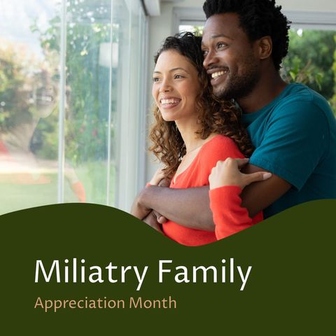 happy couple celebrating military family appreciation month - Download Free Stock Templates Pikwizard.com