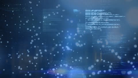 Futuristic Data Processing in Digital Blue Space