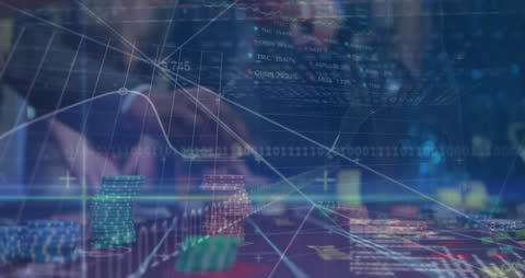 Financial Data Analytics Overlaying Casino Scene