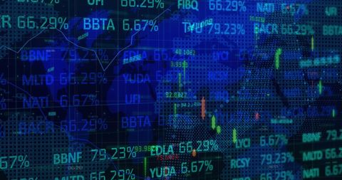 Global Financial Data Overlay with Stock Market Analysis - Download Free Stock Images Pikwizard.com