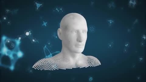 3D Human Bust Transforming with Digital Cube Dispersal