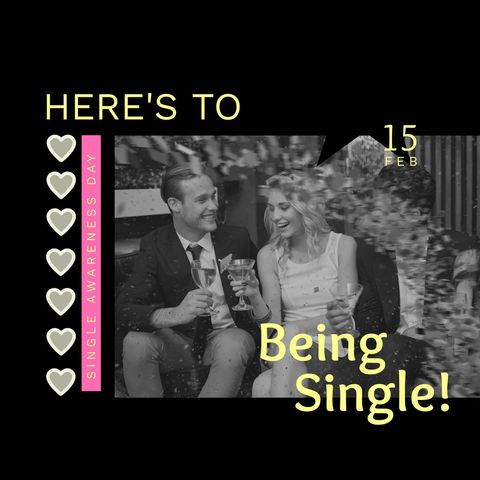 celebrating single awareness day toast - Download Free Stock Templates Pikwizard.com