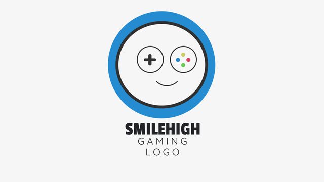 Playful Smiling Gaming Controller Logo Design for Entertainment Brand - Download Free Stock Templates Pikwizard.com