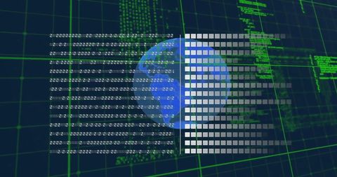 Digital Binary Matrix Over Global Sphere Illustrating Data Processing - Download Free Stock Images Pikwizard.com