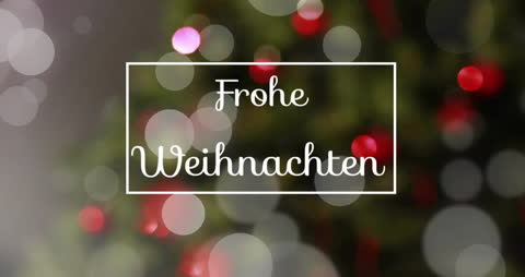 Frohe Weihnachten Greeting with Festive Background