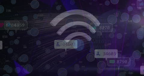 Futuristic Social Media and Data Network Interface Animation