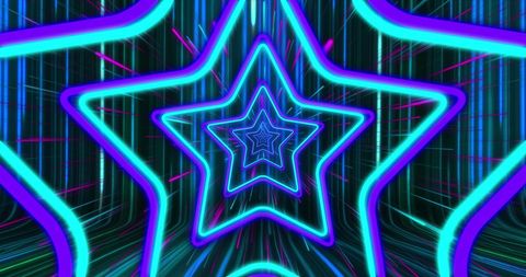 Neon Blue Trail Stars Filling Futuristic Abstract Background - Download Free Stock Images Pikwizard.com