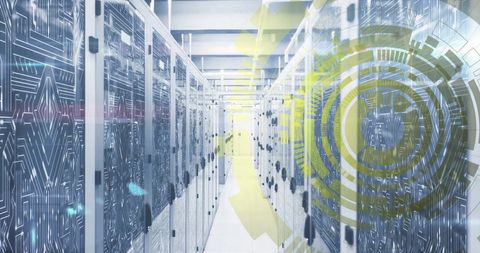 Futuristic Data Center Technology with Virtual Interfaces - Download Free Stock Images Pikwizard.com