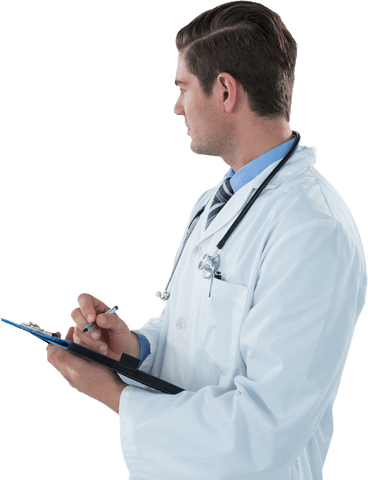 doctor writing notes transparent background clip art - Download Free Stock Videos Pikwizard.com