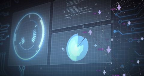 Futuristic Data Processing Visualization on Digital Interface - Download Free Stock Images Pikwizard.com