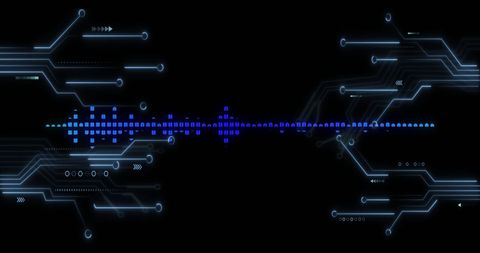 Digital Circuit Lines and Data Visualization on Dark Background - Download Free Stock Images Pikwizard.com