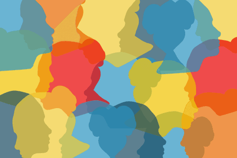 transparent layered silhouettes of diverse female faces - Download Free Stock Videos Pikwizard.com