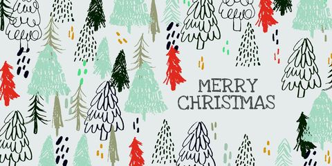 whimsical hand-drawn christmas trees with festive colors - Download Free Stock Templates Pikwizard.com