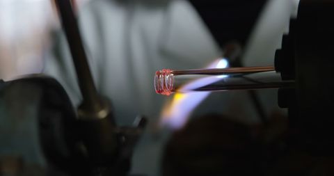 Craftsman Heating Glass Tube in Factory Workshop - Download Free Stock Images Pikwizard.com