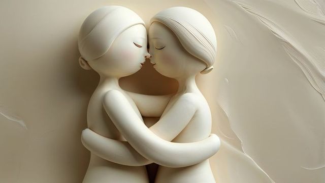 modern abstract sculpture of embracing humanoid forms - Download Free Stock Images Pikwizard.com