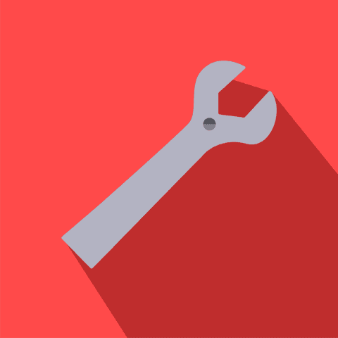 flat vector art of wrench on transparent background with long shadow - Download Free Stock Videos Pikwizard.com