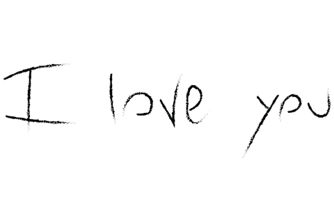 Handwritten 'I Love You' Text Transparent Vector Illustration