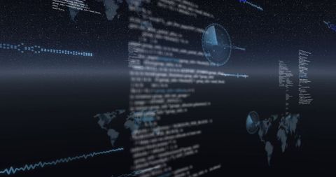 Digital Interface with Global Data Transmission - Download Free Stock Images Pikwizard.com