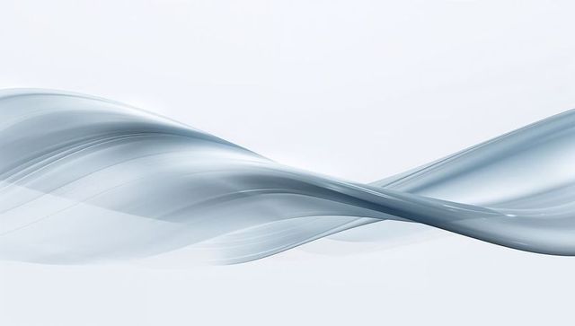 Flowing translucent ribbons creating serene blue-gray gradient waves for modern backgrounds
